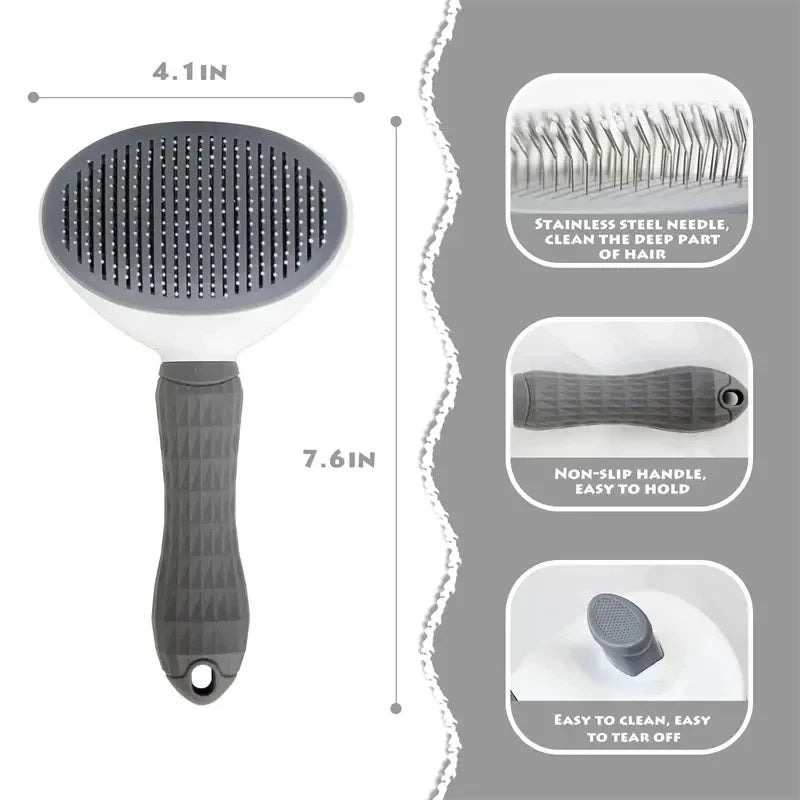 Self-Cleaning Pet Grooming Brush β Hair Remover Comb for Dogs & Cats