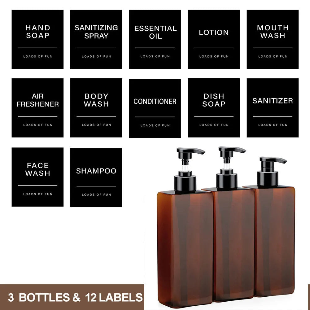 Soap Dispenser β 500ml Refillable Bottle with Labels
