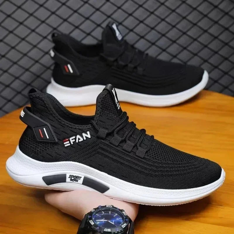 SpringAir 2025 – Men’s Breathable White Casual Walking Sneakers