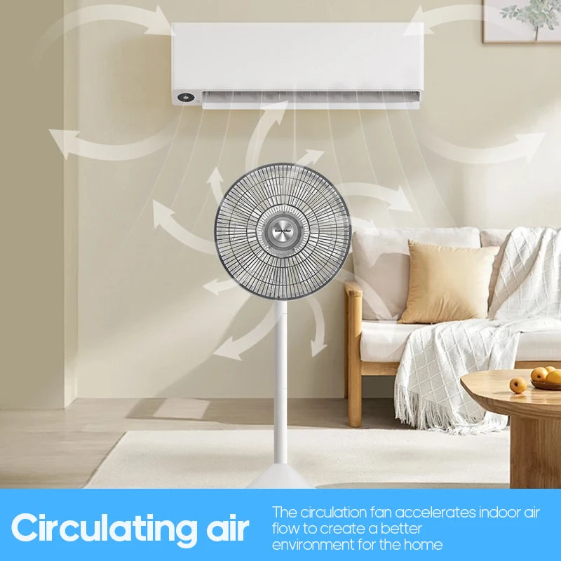 KINSCOTER 220V Floor Air Circulator Fan – Silent 4-Speed Electric Fan with Remote Control