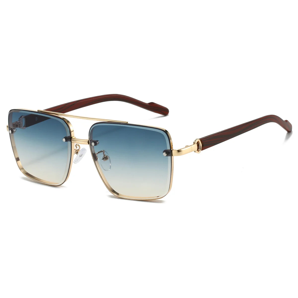 KAMMPT RetroPilot – Women’s Double Bridge Metal Sunglasses