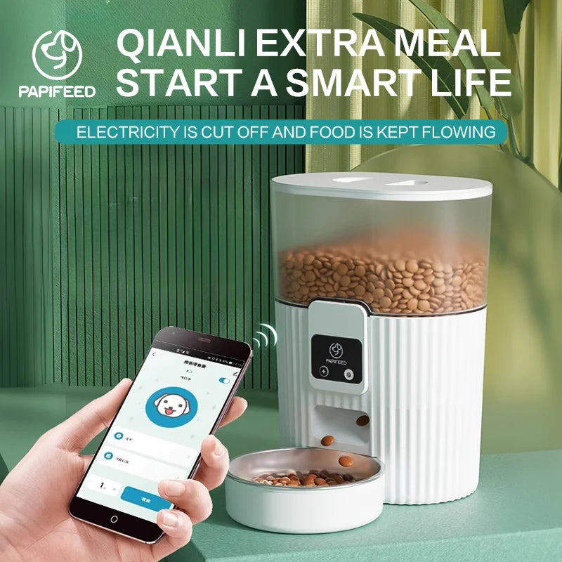 PAPIFEED Smart WiFi Automatic Pet Feeder β Remote-Controlled Cat & Dog Food Dispenser