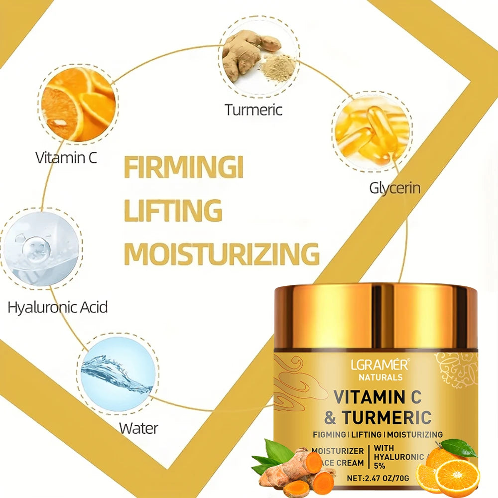 GlowBalance – Turmeric & Vitamin C Face Cream with Retinol & Hyaluronic Acid