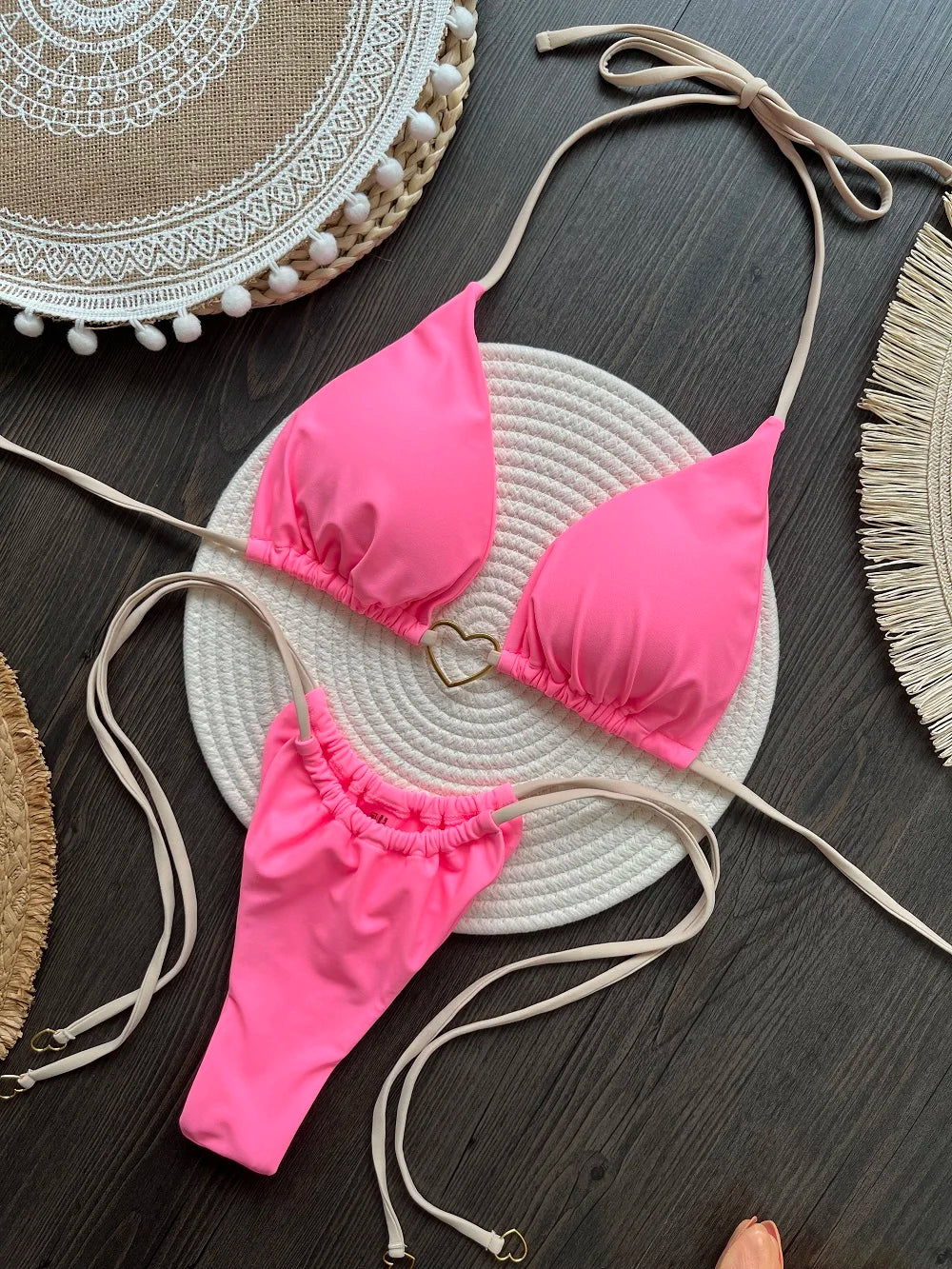 RUOTONSEPT Brazilian Halter Bikini Set β Sexy Triangle Thong Two-Piece Swimwear