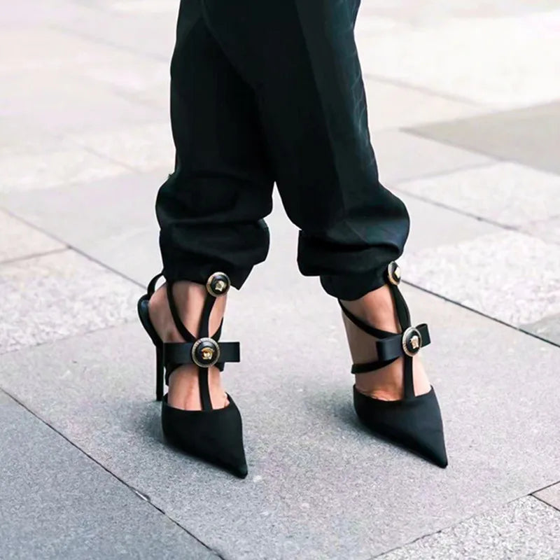 StrapMuse 2025 β Bow Tie Roman Strap Heeled Sandals