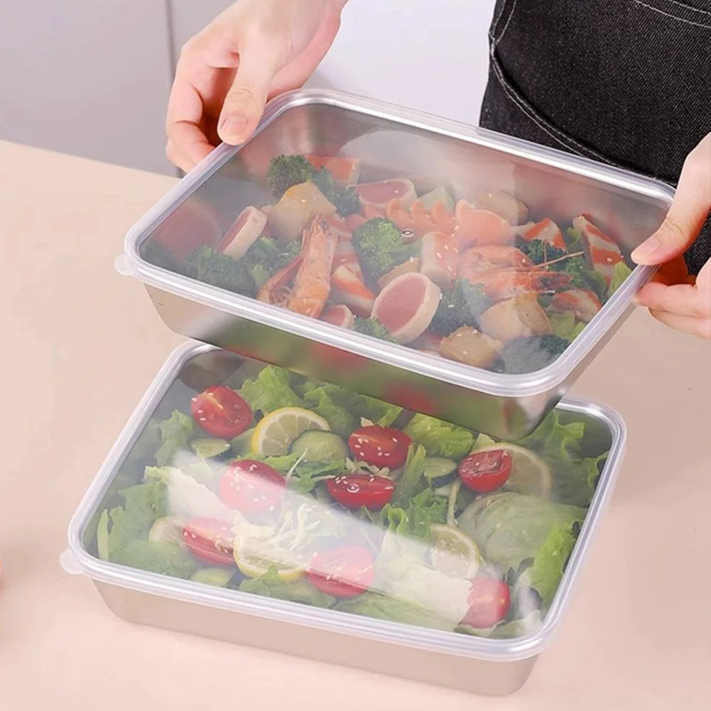 Serving Tray β Stainless Steel Rectangular Food Plate