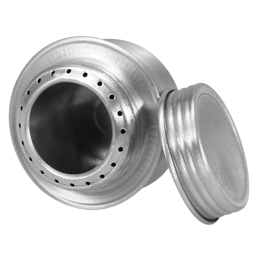 Portable Mini Alcohol Camping Stove β Aluminum Alloy with Lid