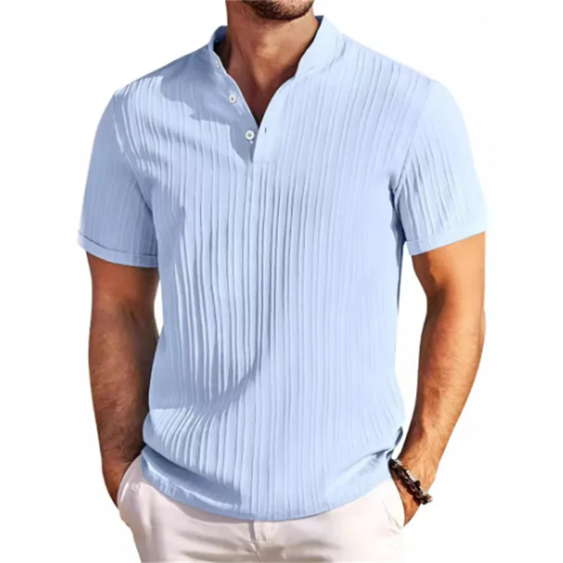 LinoStripe – Summer Jacquard Cotton-Linen Shirt