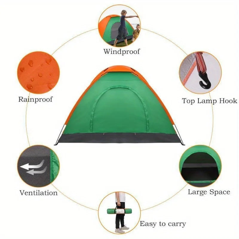 2-Person Waterproof Camping Tent β Outdoor Hiking & Family Shelter