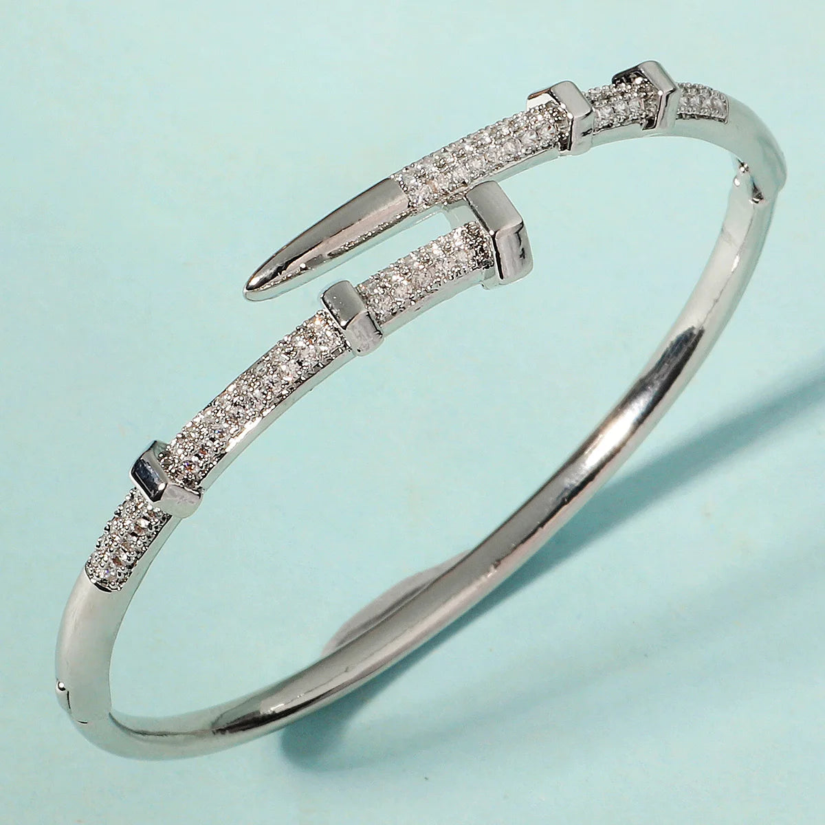 NailGlow β Classic Zircon Stainless Steel Bracelet