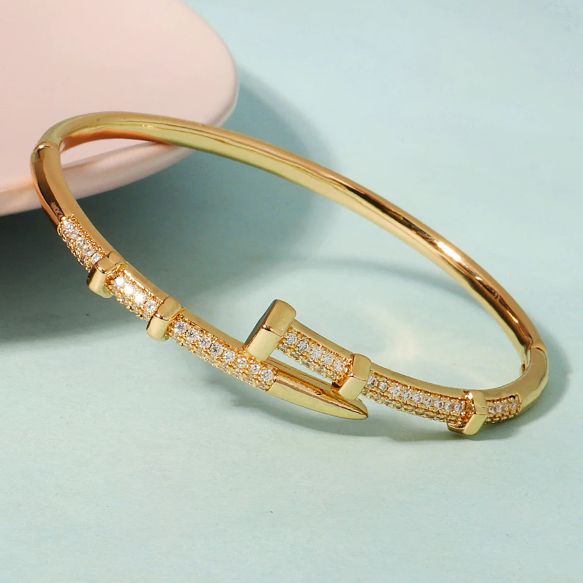 NailGlow β Classic Zircon Stainless Steel Bracelet