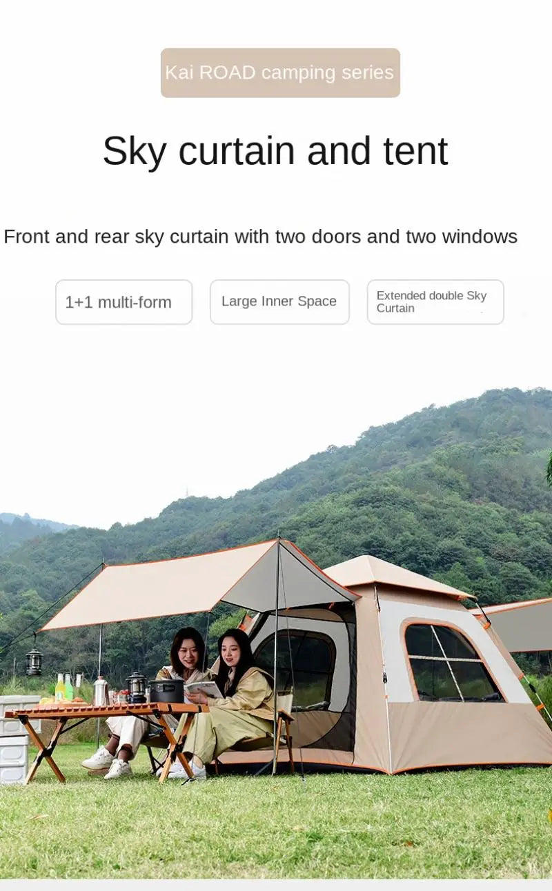 Double-Layer Automatic Camping Tent β Waterproof & UV-Proof with Canopy