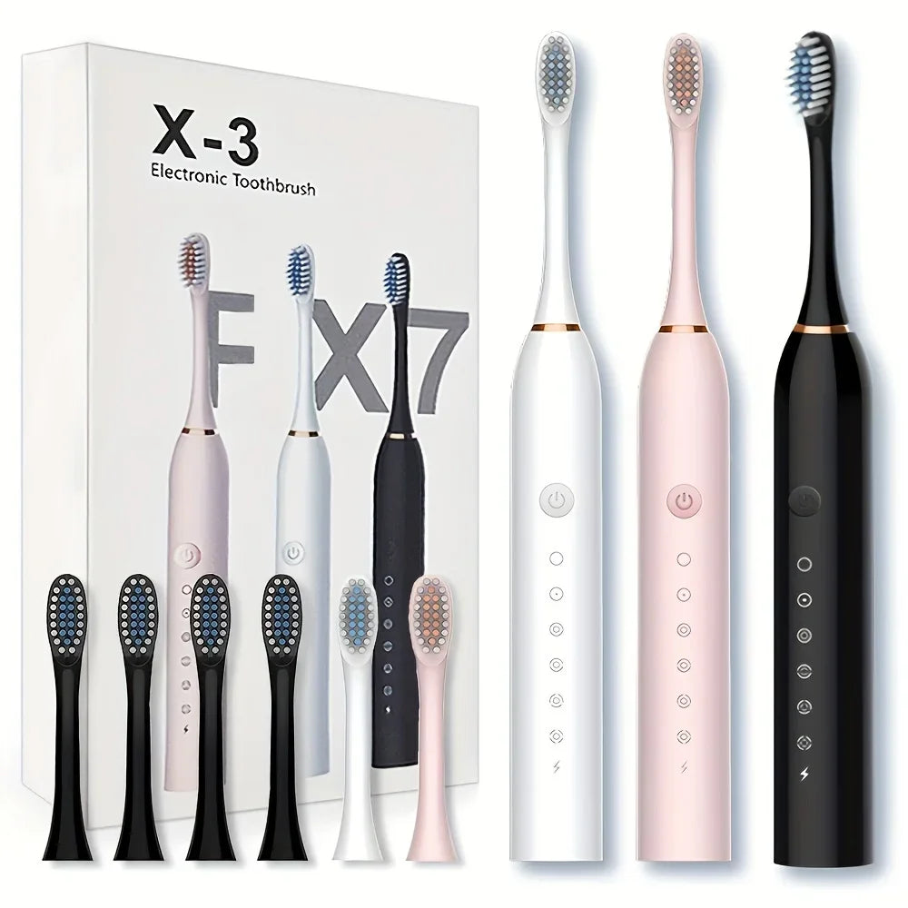 SonicSmile 6X โ Universal Electric Toothbrush with 6-Speed Cleaning & Soft Bristles