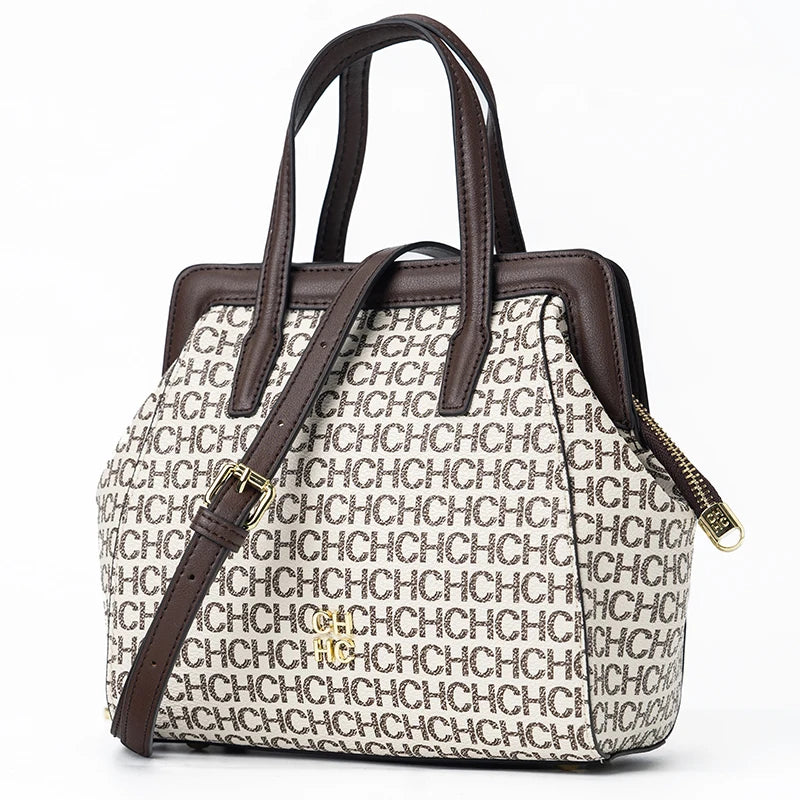 CH Classic β Monogram Zipper Shoulder Bag