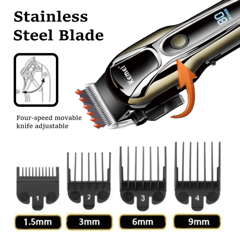 Wireless Professional Hair Clipper β Electric Beard & Hair Trimmer for Men