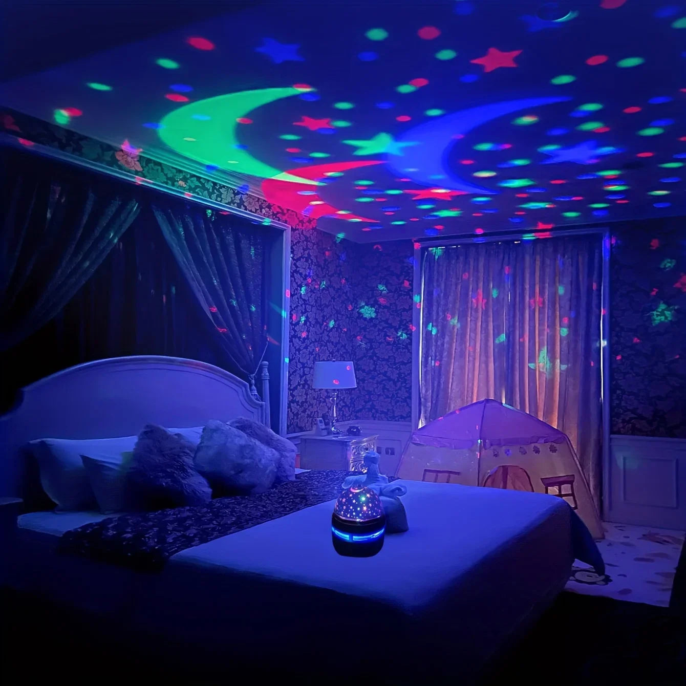 StarGlow Magic โ USB Rechargeable Rotating Night Light Projector