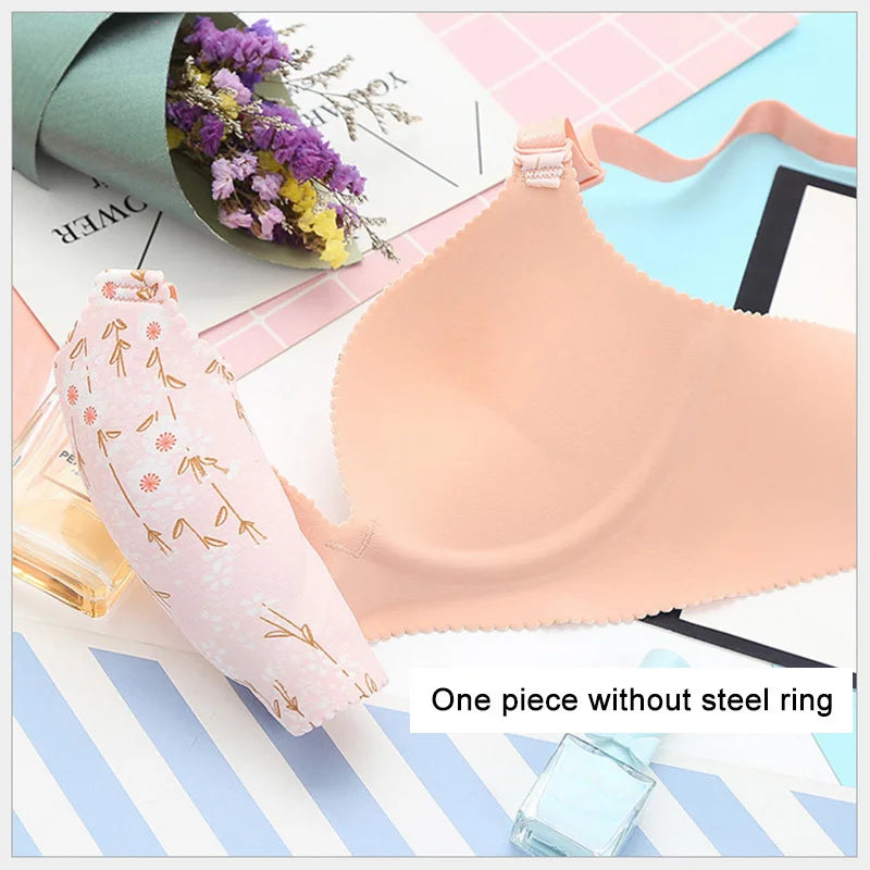 BloomLift β Women's Floral Seamless Push-Up Bra