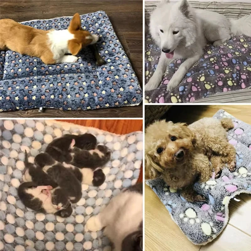 Flannel Pet Sleeping Mat β Soft Cushion Bed for Dogs & Cats, Blanket-Style Mattress