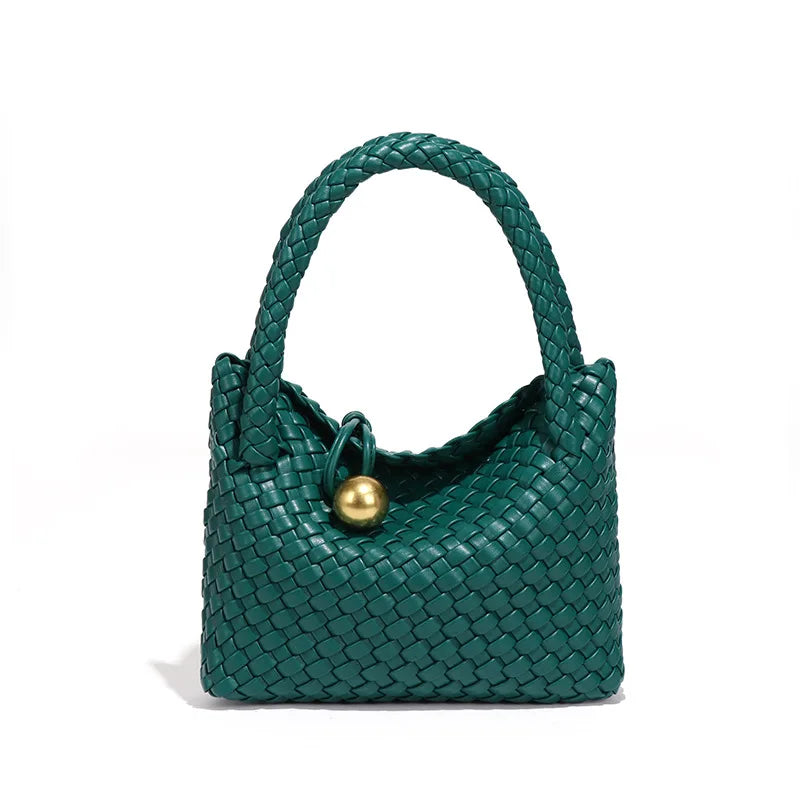 WeaveCharm β Vegan Leather Woven Crossbody Tote Bag