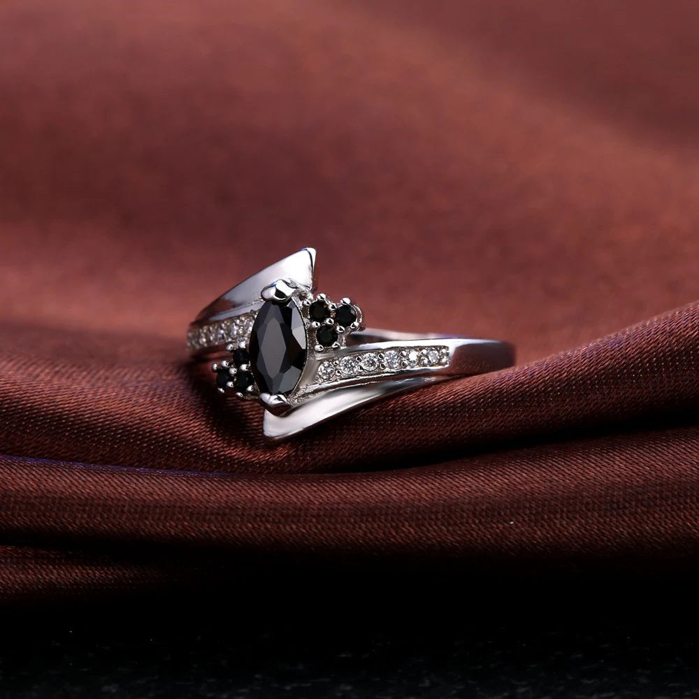 925 Sterling Silver Engagement Ring with Austrian Crystal β Classic Prong Setting