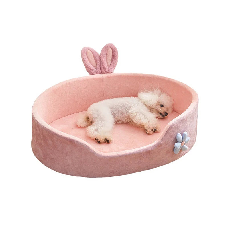 Detachable Washable Pet Bed β Soft, All-Season Dog & Cat Sleeping Cushion