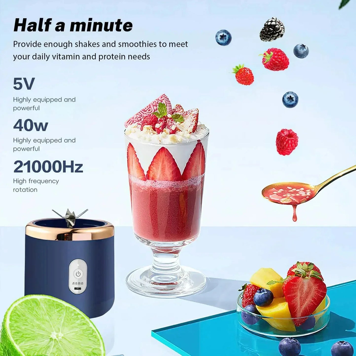 Portable USB Double-Cup Juicer β Electric Smoothie & Milkshake Blender