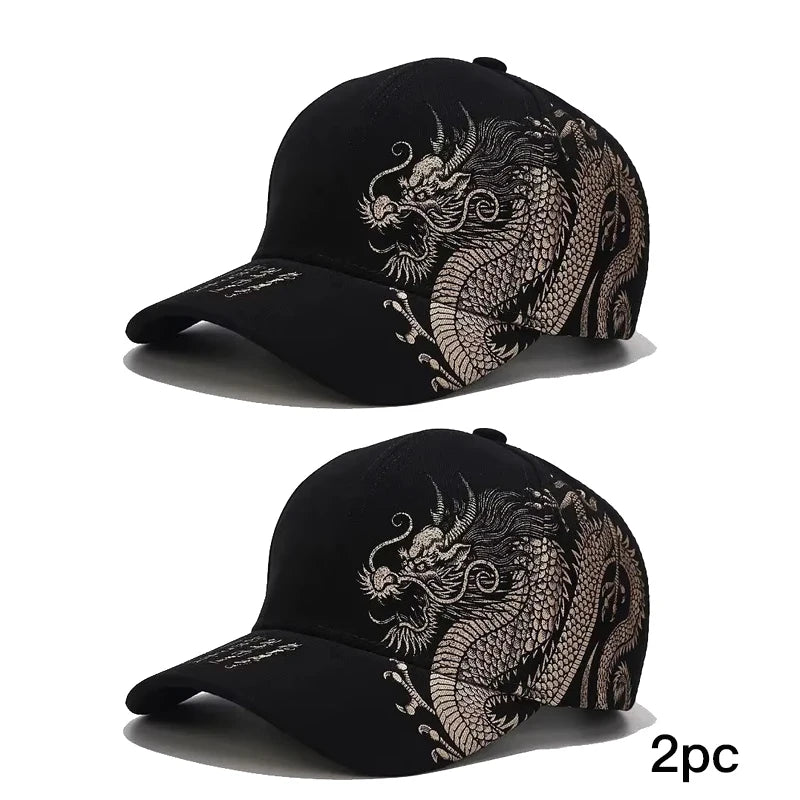 DragonTide β Chinese Style Dragon Embroidered Baseball Cap