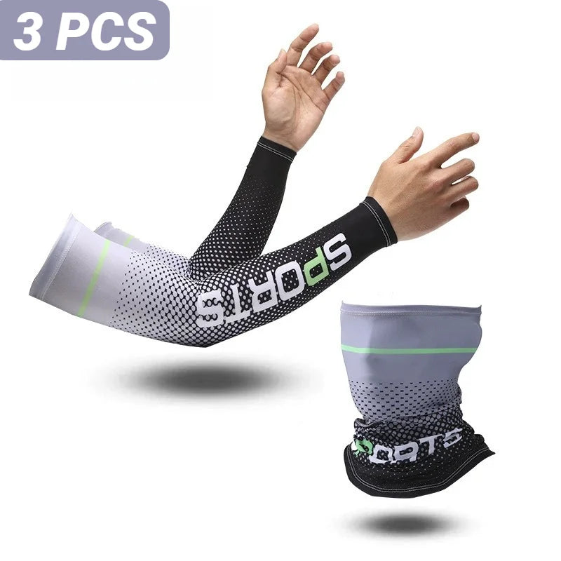 2PCS Ice Silk UV Protection Arm Sleeves β Cooling Sun Sleeves for Outdoor Sports