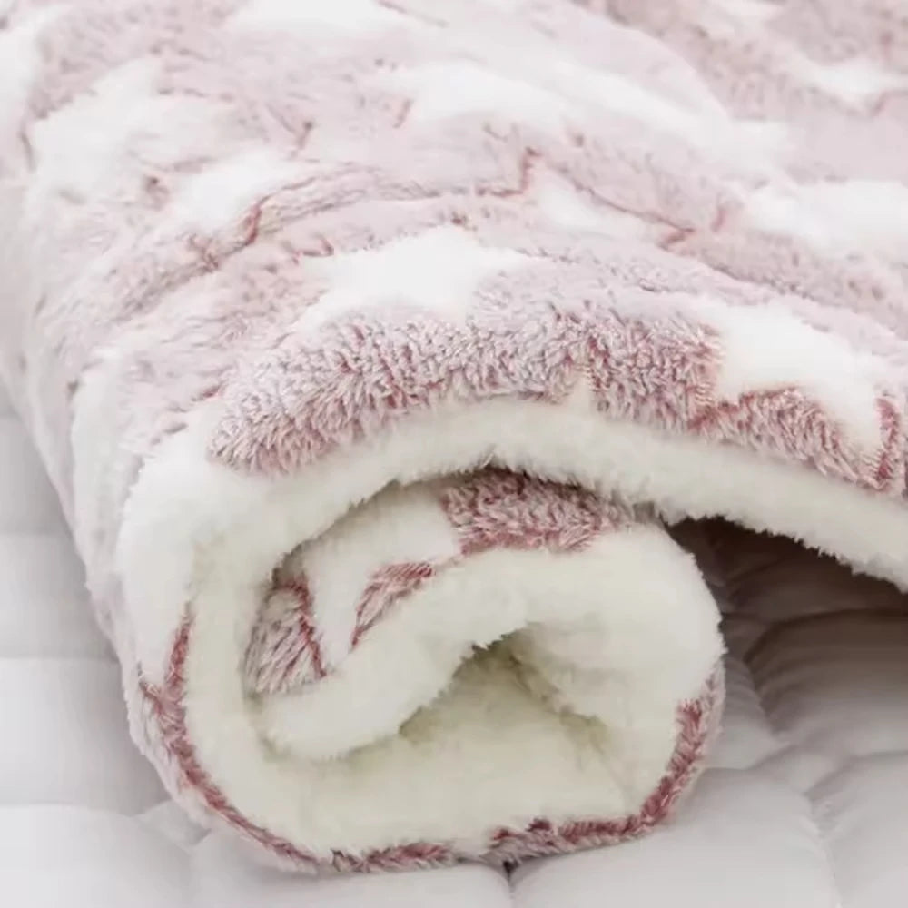 Flannel Pet Sleeping Mat β Soft Cushion Bed for Dogs & Cats, Blanket-Style Mattress
