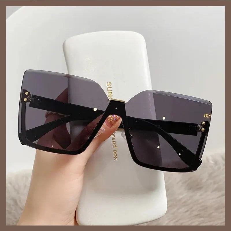 EuroSlim β Half-Frame Metal Fashion Sunglasses for Women
