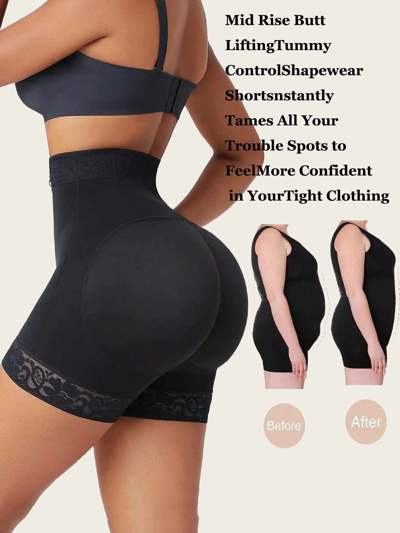 Lace Trim Sculpting Panties β Comfy & Breathable Butt-Lifting Underwear