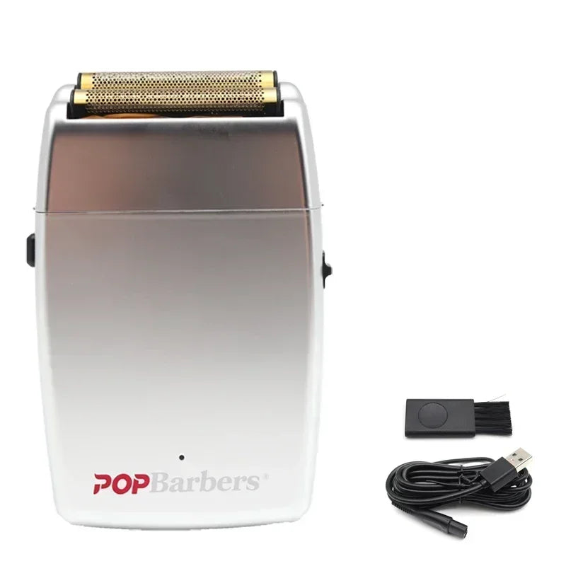 POP Barbers P620 Double Foil Electric Shaver β 11000 RPM USB Beard Trimmer for Men
