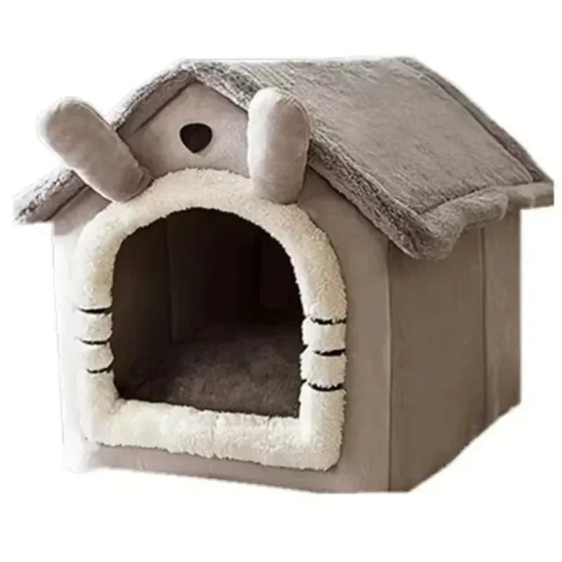 All-Season Indoor Pet House β Soft, Washable Bed with Removable Cushion for Cats & Dogs