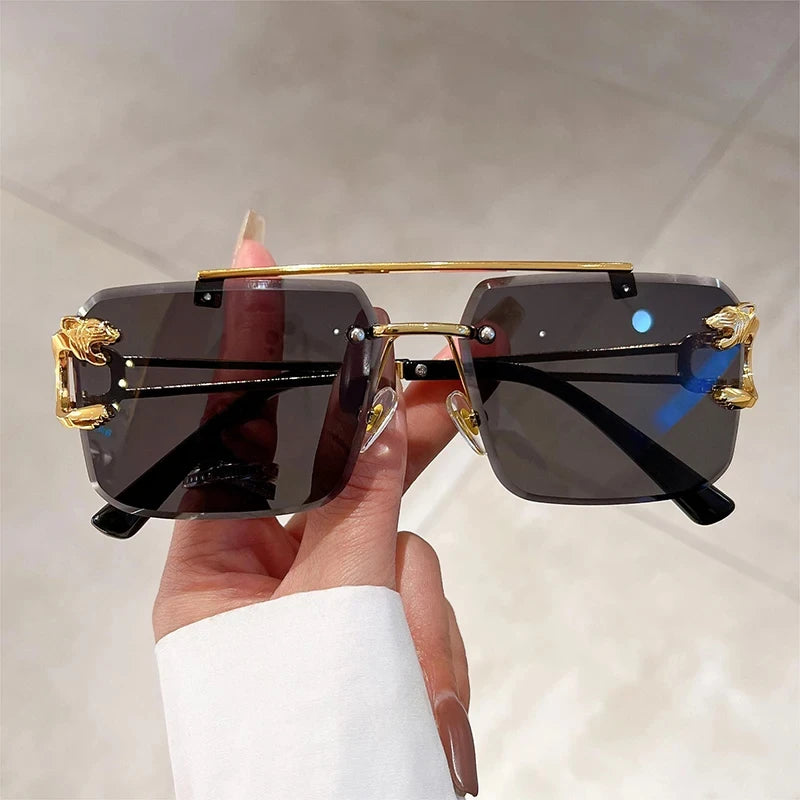 RetroEdge β Frameless Unisex UV400 Fashion Sunglasses