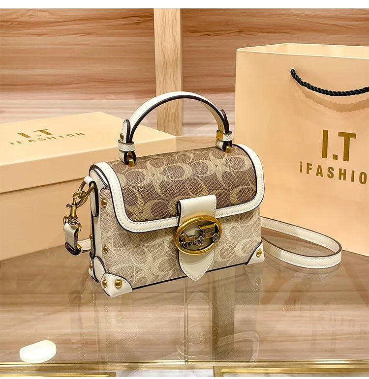ContrastEdge β Minimalist High-End Portable Box Crossbody Bag