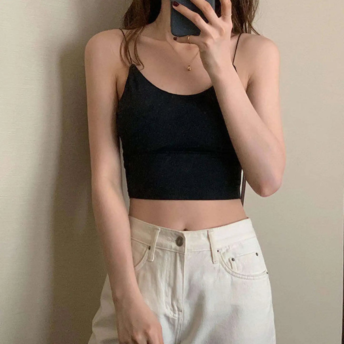 Ice Silk Seamless Padded Camisole β Wireless Bralette Tank Top for Women