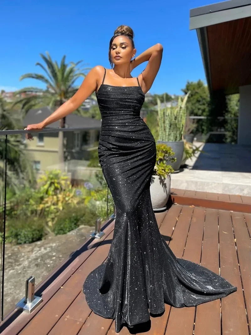 SatinSculpt β Spaghetti Strap Corset Evening Dress