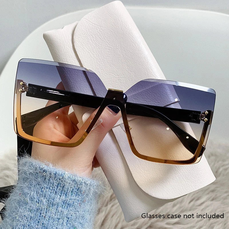 EuroSlim β Half-Frame Metal Fashion Sunglasses for Women