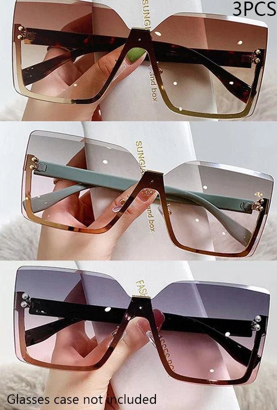 EuroSlim β Half-Frame Metal Fashion Sunglasses for Women