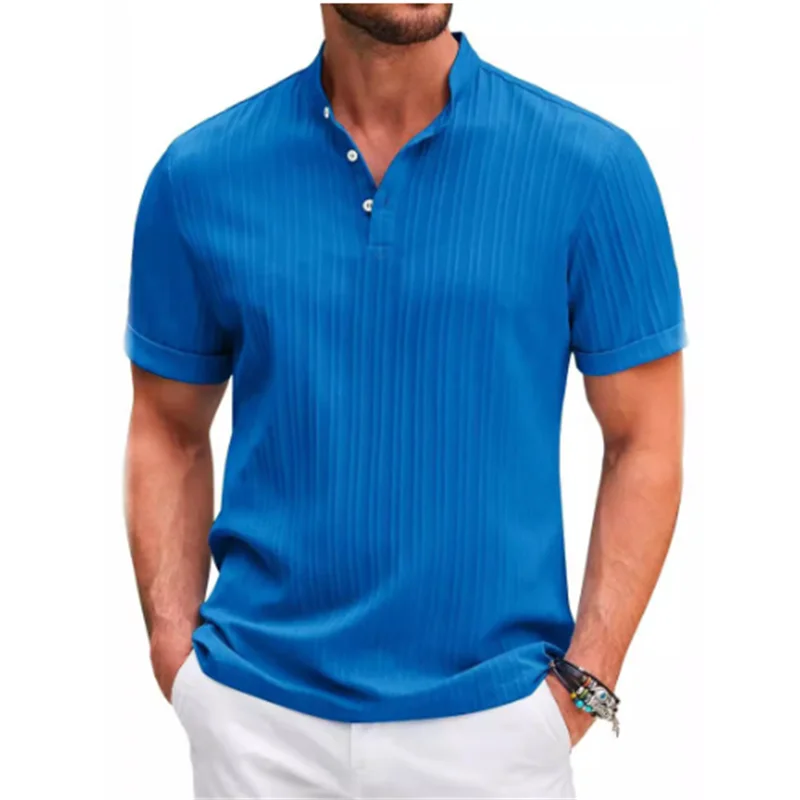 LinoStripe – Summer Jacquard Cotton-Linen Shirt