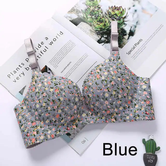 BloomLift β Women's Floral Seamless Push-Up Bra
