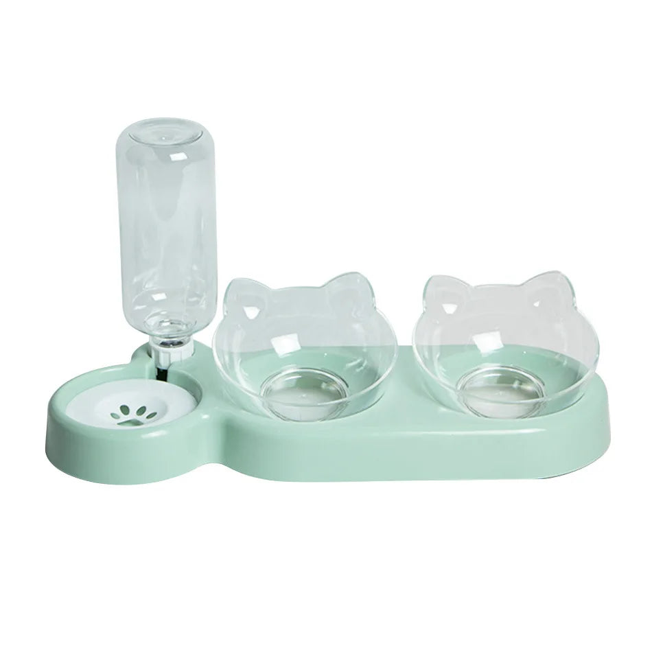 Elevated Double Bowl Feeder – Raised Feeding Station for Cats & Dogs