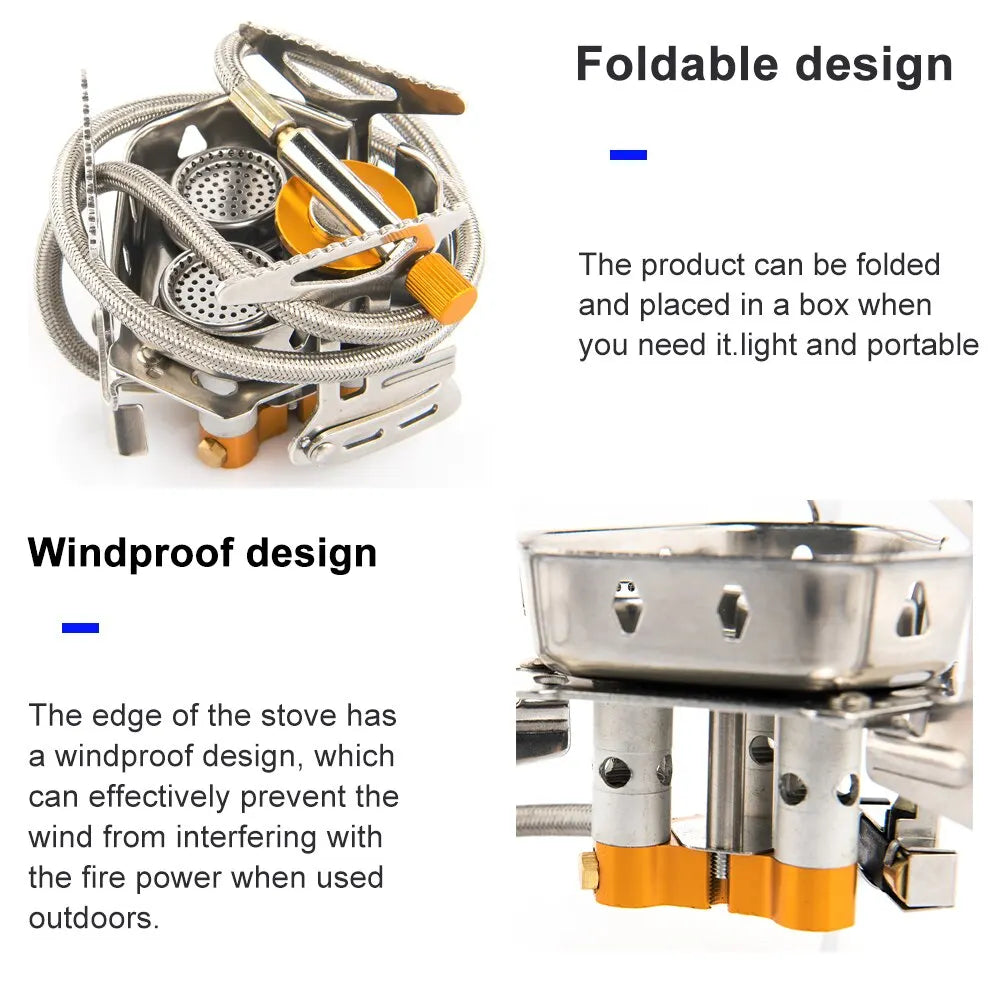 Widesea High-Power Camping Gas Stove β Portable Outdoor Burner for Cooking & BBQ