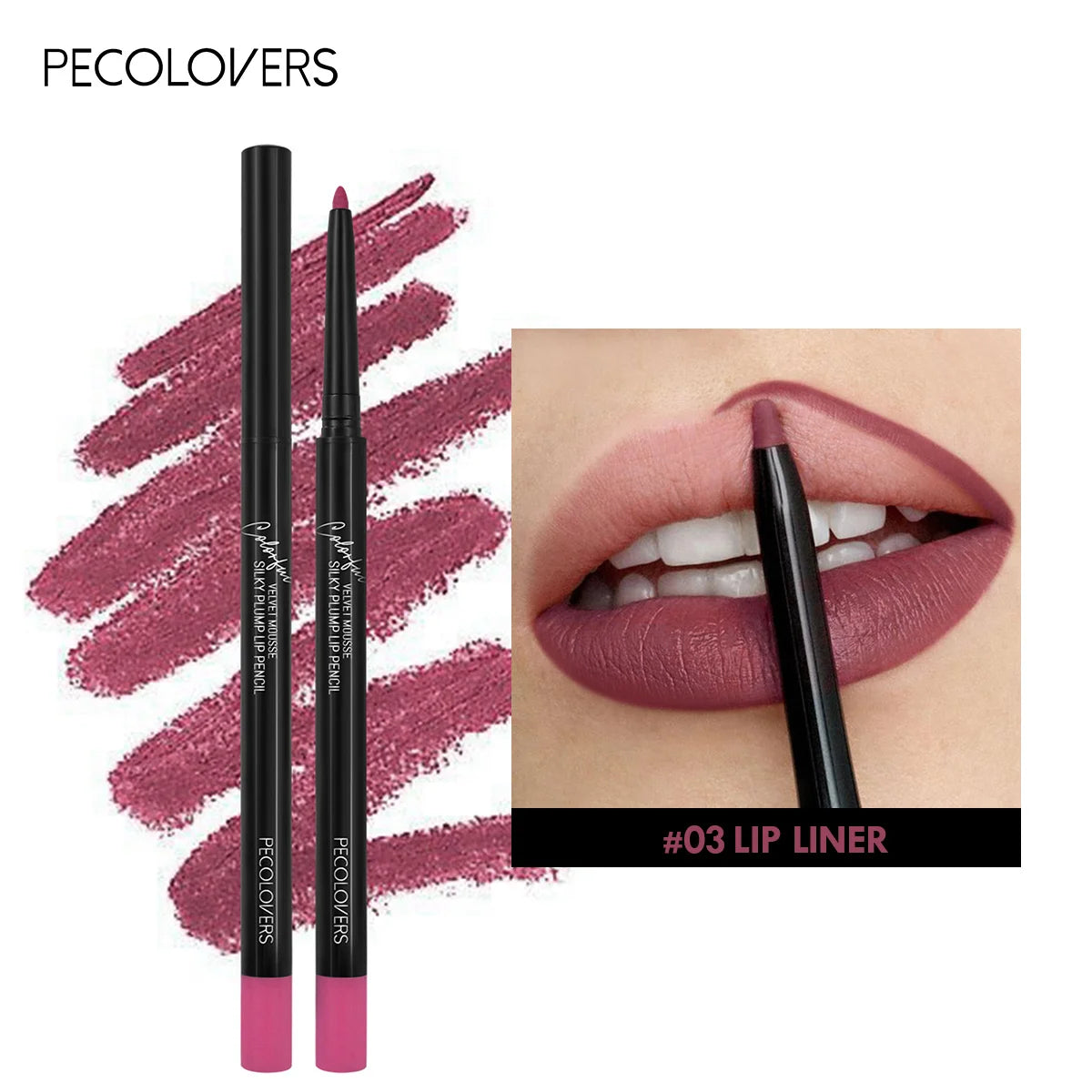 Waterproof Matte Lip Liner Pencil β 12 Long-Lasting Colors