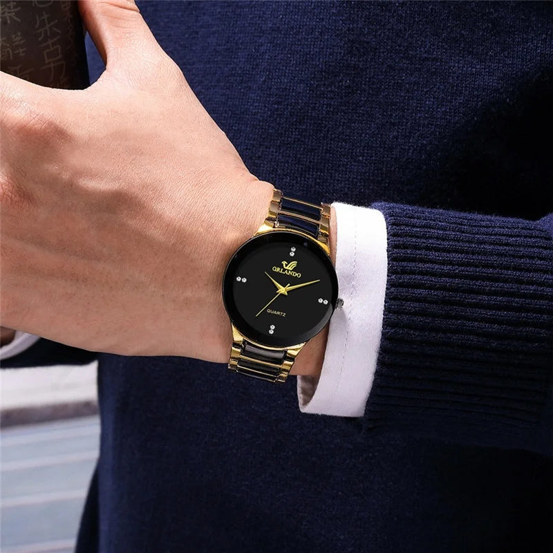 SteelEdge โ 1/3PCS Men's Black Business Quartz Watch