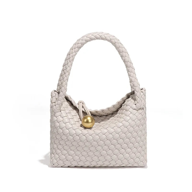 WeaveCharm β Vegan Leather Woven Crossbody Tote Bag