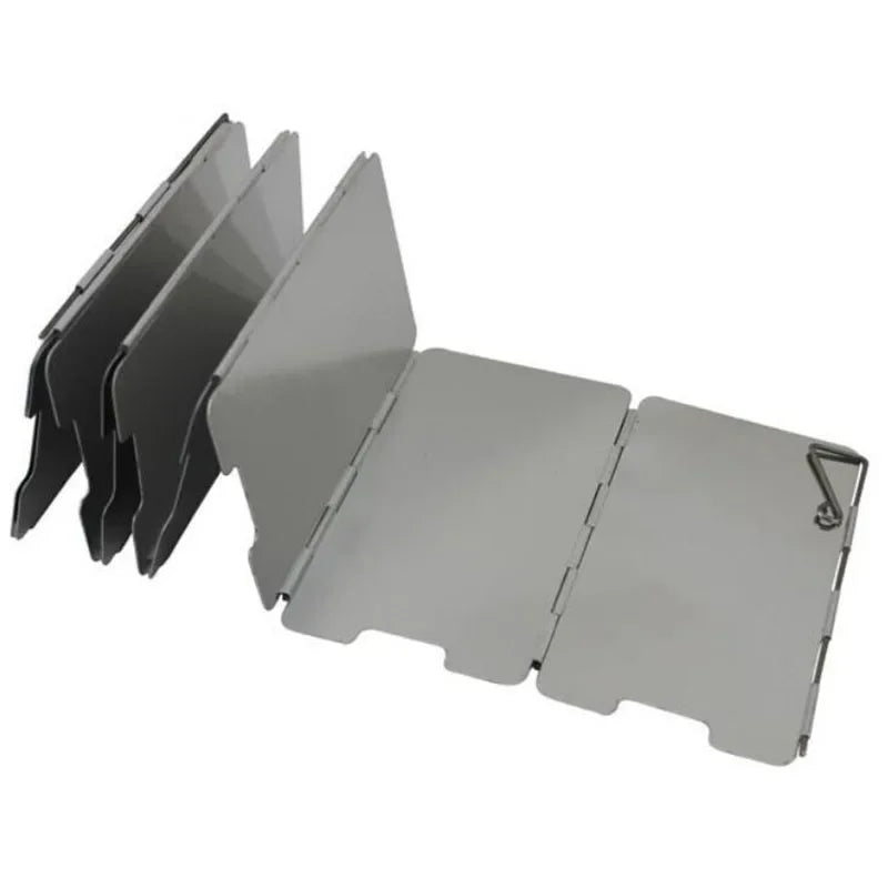 9-Plate Foldable Camping Stove Windshield β Aluminum Alloy Windproof Screen