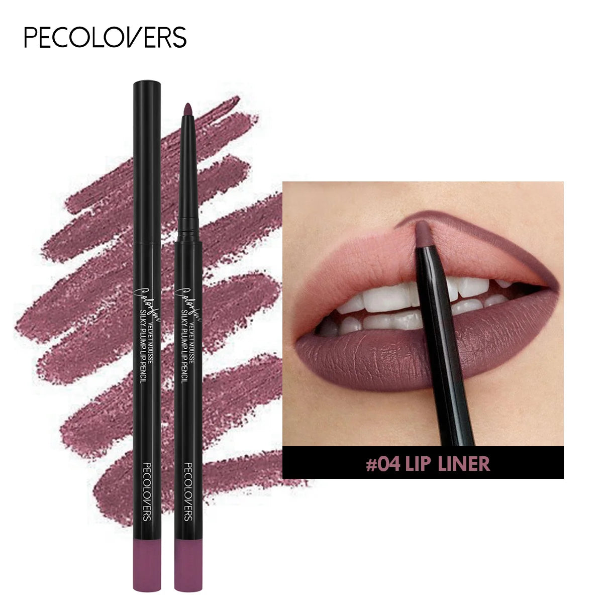 Waterproof Matte Lip Liner Pencil β 12 Long-Lasting Colors