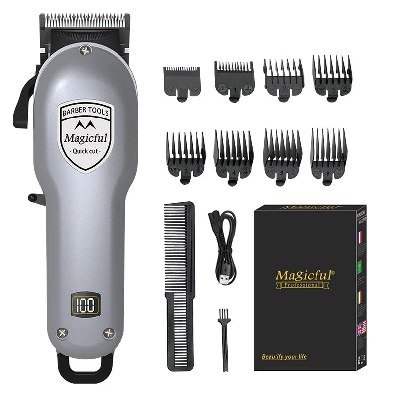 Magicful Fashion Pro Hair Trimmer β Rechargeable Adjustable Clipper for Men with Li-ion Battery