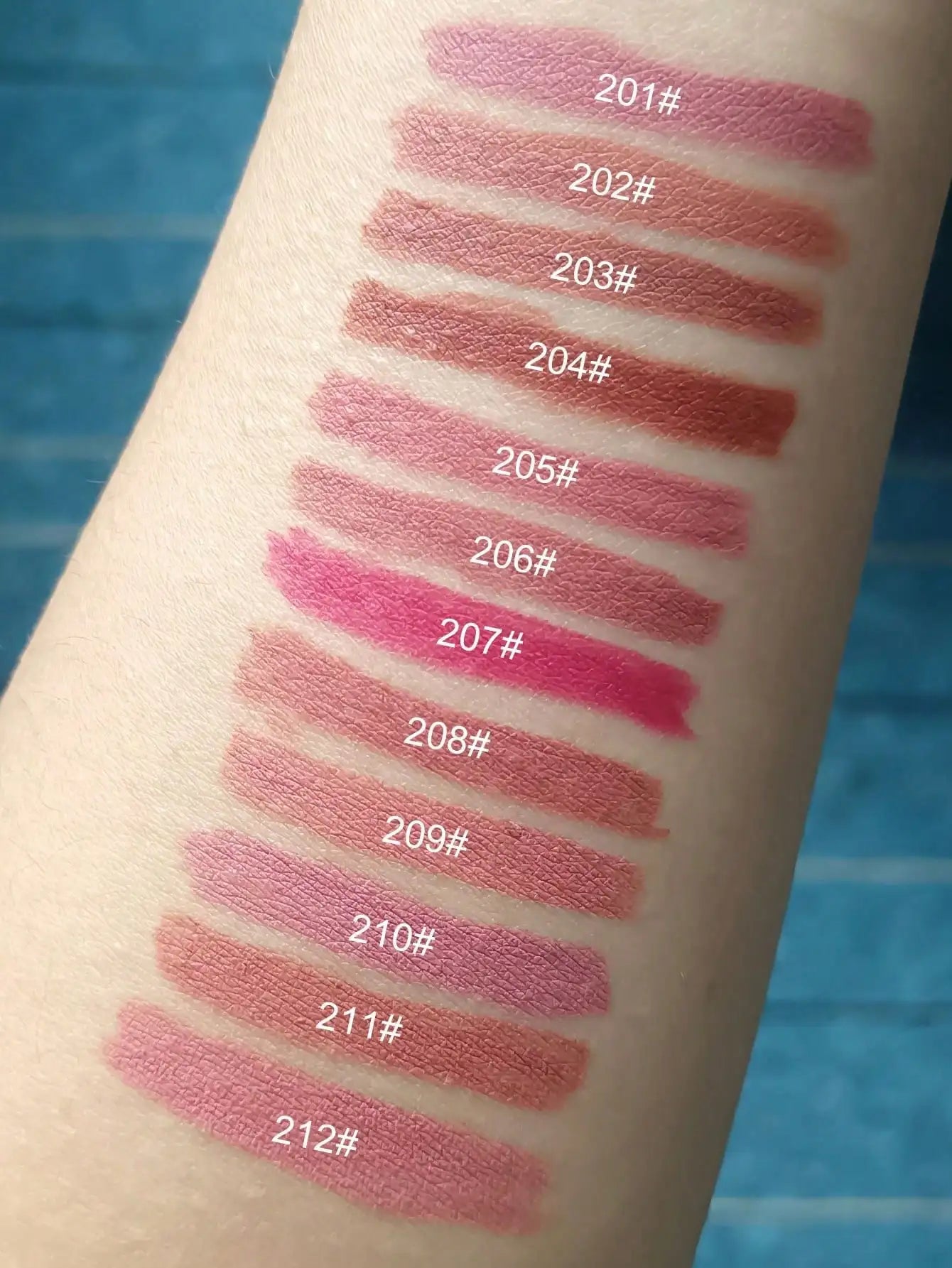 12-Piece Lip Liner & Matte Lipstick Pencil Set β Nude & Bold Colors